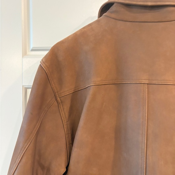 The Territory Ahead Leather Jacket Aztec Southwest Blanket Lined Brown Men’s M - Picture 12 of 15